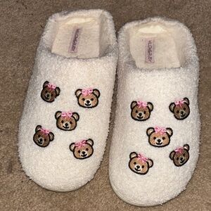 Cozy Bear Embroidered Slippers